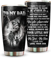 Dad Tumbler From Son, To My Dad Stainless Steel Tumbler, Best Dad Gifts From Son On Christmas, Thanksgiving, Fathers Day Presents From Son, Dad And Son Fathers Birthday Gifts Tumbler Cup
