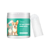 Pet Ear Cleaner Finger Wipes, Gently Clean Pet Ear Mites Ear Dirt Eye Dirt Feet Deodorize To Remove Odor