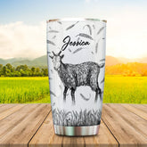 Personalized Goat Tumbler, Goat The Perfect Day Personalized Tumbler, Gift For Farmer