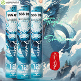 Alpsport SSS-01 2024 Dragon Year Limited Edition 12PCS-1Tube White Goose Feather Badminton Durable Sports Outdoor Recreation