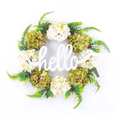 Holiday Hello Imitation Garland Door Decoration Hydrangea Rattan Circle Window Decoration Wall 3 Wreath Christmas Door Wreath