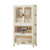 Plastic Wardrobe Free Installation Storage Cabinet Wardrobe Home Living Room Bedroom Multifunctional Clothes Storage Cabinet