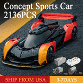 2135PCS Concept Sports Car Building Blocks Car Model Ornaments Assembly Small Particle Super Car Bricks Toys Collection Gifts