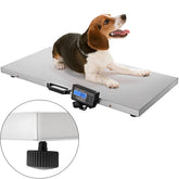 VEVOR 880Lbs1100 Digital Livestock Scale Large Pet Vet Scale Stainless Steel Platform Elect Ronic Postal Shipping Scale