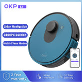 OKP Lidar Robot Vacuum Cleaner 3800Pa Power Suction , LiDAR Navigation Smart Home appliance, Self-Charging, for Pet Hair,Carpet