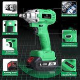 Tegatok 20V rechargeable 3-inch-1 impact wrench, Father's Day gift, Suitable for household tools.