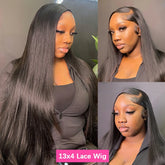 36 38Inch 13x6 13x4 HD Lace Front Human Hair Wigs Pre Plucked For Women Bone Straight Human Hair Lace Frontal Wigs 200 Density