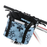 Bike Basket Collapsible Bicycle Handlebar Basket Quick-release Cycle Pet Dog Cat Carrier Bag