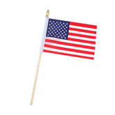 Small Flags On Stick 4th Of July Decorations Outdoor Flag 5''x8'' Mini USA Flags For Outside Fourth Bunting Banner Cake Topper