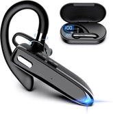 Bluetooth Headset Wireless Hands-Free Phone with Mic Hands-Free Earphones with 8 Hours Talk Time for Trucker Sports Riding