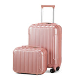 2 Piece Luggage Set, 20 Carry-On Expandble Luggage Hardside Lightweight Suitcase, 14 Mini Cosmetic Cases