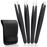 4Pcs Eyebrow Tweezer Colorful Hair Beauty Fine Hairs Puller Stainless Steel Slanted Eye Brow Clips Removal Makeup Tools With Box