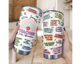 Personalized Teacher Affirmations Tumbler, Teachers Positive Affirmations Tumbler, Teacher Appreciation Tumbler, Gift For Teacher Drinkware