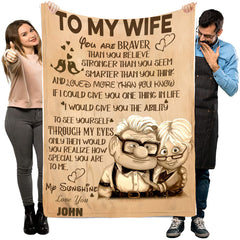Wife Gift Blanket Wife Throws Blankets Presents From Husband Personalized Wife For Anniversary Birthday Valentines Day