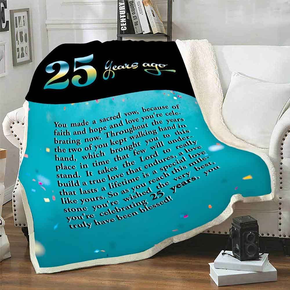 25Th Anniversary Blanket, Love That Last A Lifetime, Customized Couple Blanket, Gift For Him/Her, Custom Wedding Year, Best & Premium Quality, Anniversary, Wedding Gift, Super Soft And Warm Blanket