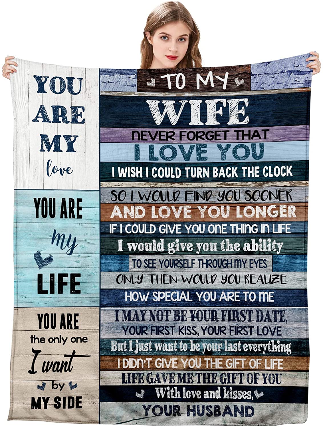 Wife Gifts From Husband, Gifts For Wife Blanket From Husband, To My Wife Blanket Birthday Gifts For Wife From Husband,Wife Birthday Gift Ideas,Mother Day Valentines For Wife