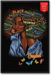 Birthday Gift For Black Girl You Are Beautiful Black Teenage Canvas, Birthday Christmas Anniversary Graduation Gift For Black Girl