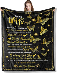 Wife Gifts From Husband,Gifts For Wife Blanket From Husband,To My Wife Blanket Birthday Gifts For Wife From Husband,Wife Birthday Gift Ideas,Mother Day Valentines For Wife (50"X60")