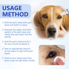 Pet Eye Drops, Cats And Dogs Eye Cleaning Care Pet Eye Wash Tear Stain Remover