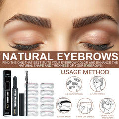 Eyebrow Printing Pen, Quick Makeup Eyebrow Natural Hairline Lazy Easy Waterproof With Eyebrow Card Eyebrow Brush