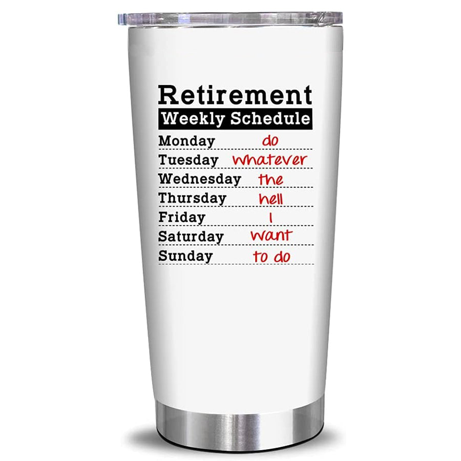 Retirement Gifts For Men Women 2022 - Retired Gifts For Women, Men - Retirement Party Decorations - Fun Retirement Gifts For Women, Men, Retired People, Coworkers, Friends - Tumbler