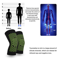 HouKea Wormwood Knee Pads, Massage To Promote Outdoor Sports Knee Joint Warm Breathable Knee Brace