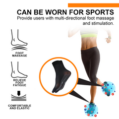 HOUKEA Tourmaline Ionic Body Health Socks, Winter Outdoor Sports Cold And Wind Warm Foot Care Massage Socks