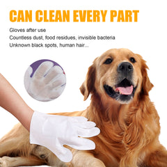 Pet Herbal Gloves, Cleaning Wipes No-Bath No-Wash Non-Woven Gloves For Feline Handling
