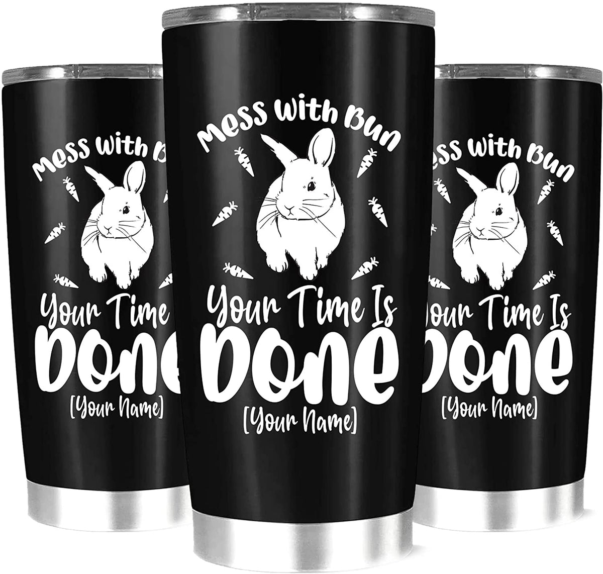 Personalized Tumbler Cute Art RABIT Watercolor Bunny Tumbler Design for Friend Unique Birthday Gift 20 Stainless Steel Tumblers Gifts for Men Women Dad Mom on Birthday and Valentine Day