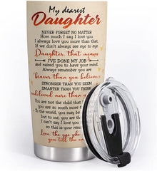 Daughter Gifts from Mom Tumbler For Daughter - Stainless Steel Tumbler , for Daughter - Birthday Gifts for Daughter From Mother & Christmas Gifts for Daughter From Mom - Graduation Unique Present For Kids