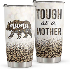 Mothers Day Gifts - Birthday Gifts for Mom & Mothers Day Gifts From Daughter Son - Mom Gifts From Kids Mother's Day Gifts For Mom - Stainless Steel Mama Bear Tumbler Leopard Tumbler Cup