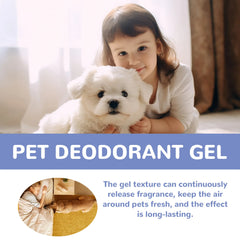 Yegbong 200g Pet Deodorant Gel Air Freshener Long-Lasting Natural Plant Fragrance Clean Cat Dog Body Odor Urine Odor Eliminator