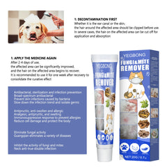 Yegbong Pet Mite Removal Cream Dog Cat Anti Itchy Remove Fungi Improve Skin Fur Herbal Pet Care Cream Pet Mite Removal Ointment