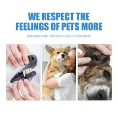 Pet Dental Finger Wipes, Bad Breath Tartar Teeth Yellow Dog Clean Mouth Care Finger Cover