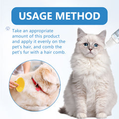 Pet Leave-In Serum Set For Cats And Dogs To Clean Hair Fluffy, Soft And Fragrance Care Essence