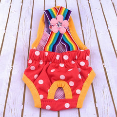 Dots Pet Dog Shorts Diaper Sanitary Physiological Pants Washable Female Short Panties For Pet Menstruation Underwear Briefs