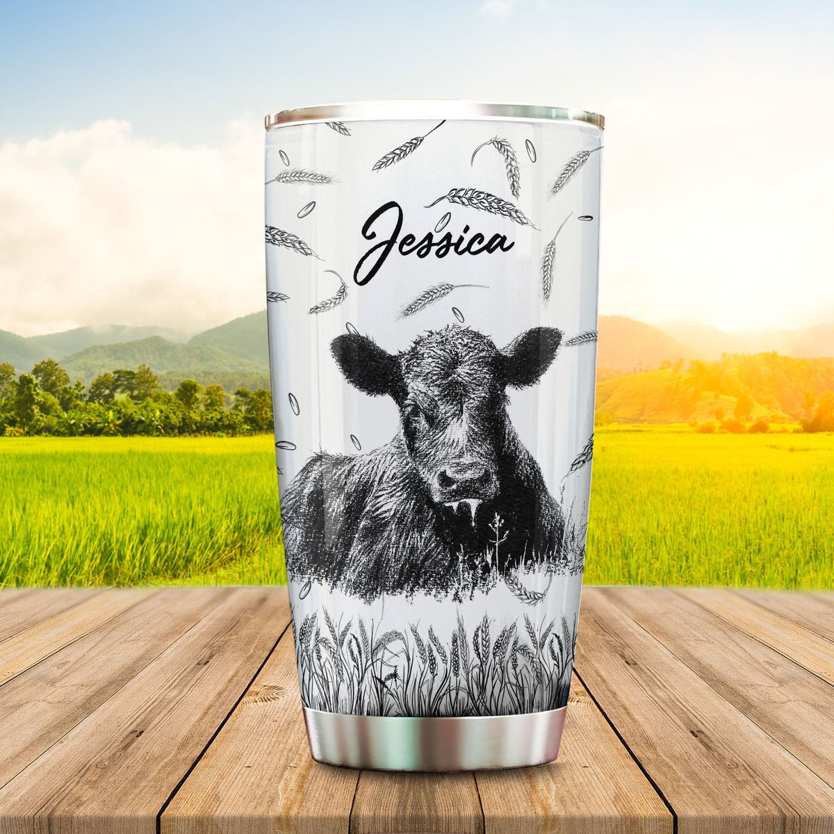 Black Angus The Perfect Day Personalized Tumbler