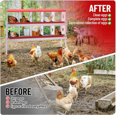 6 8 10 Grids Chicken Nesting Box for Laying Eggs Roll Away Nesting Boxes Easy Egg Collection Cleanable Pull Out Hen Roosting Box