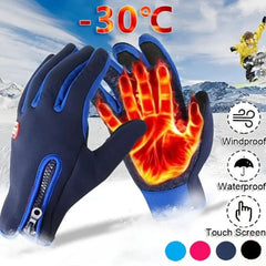 Winter Gloves Touch Screen Windproof Thermal Gloves for Cold Weather Outdoor Cycling Motorcycle Non-Slip Gloves