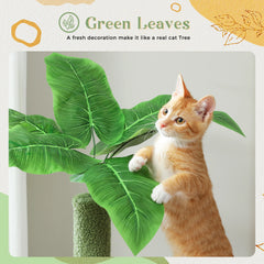 Multi-Level Cat Tree for Indoor Cactus Cat Tower with Sisal Scratching Posts Large Condo Deep Hammock Cat Accessories Cat toys