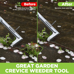 WORKPRO Garden Tool Set 3 Pcs Gardening Tools with Wood Handle, Weed Puller, Crack Weeder and Hand Trowel, Durable Garden Hand