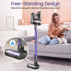 Yoma S100 28000Pa 350W Stick Cordless Vacuum Cleaner, up to 45min Runtime, 9In1 Stick Vac for Hardwood Floor Pet Hair Home Car