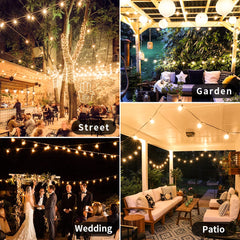 LED String Light 150FT G40 Fairy Garland Light Connectable Christmas Garden Light With Retro Bulb For Backyard House Decorations