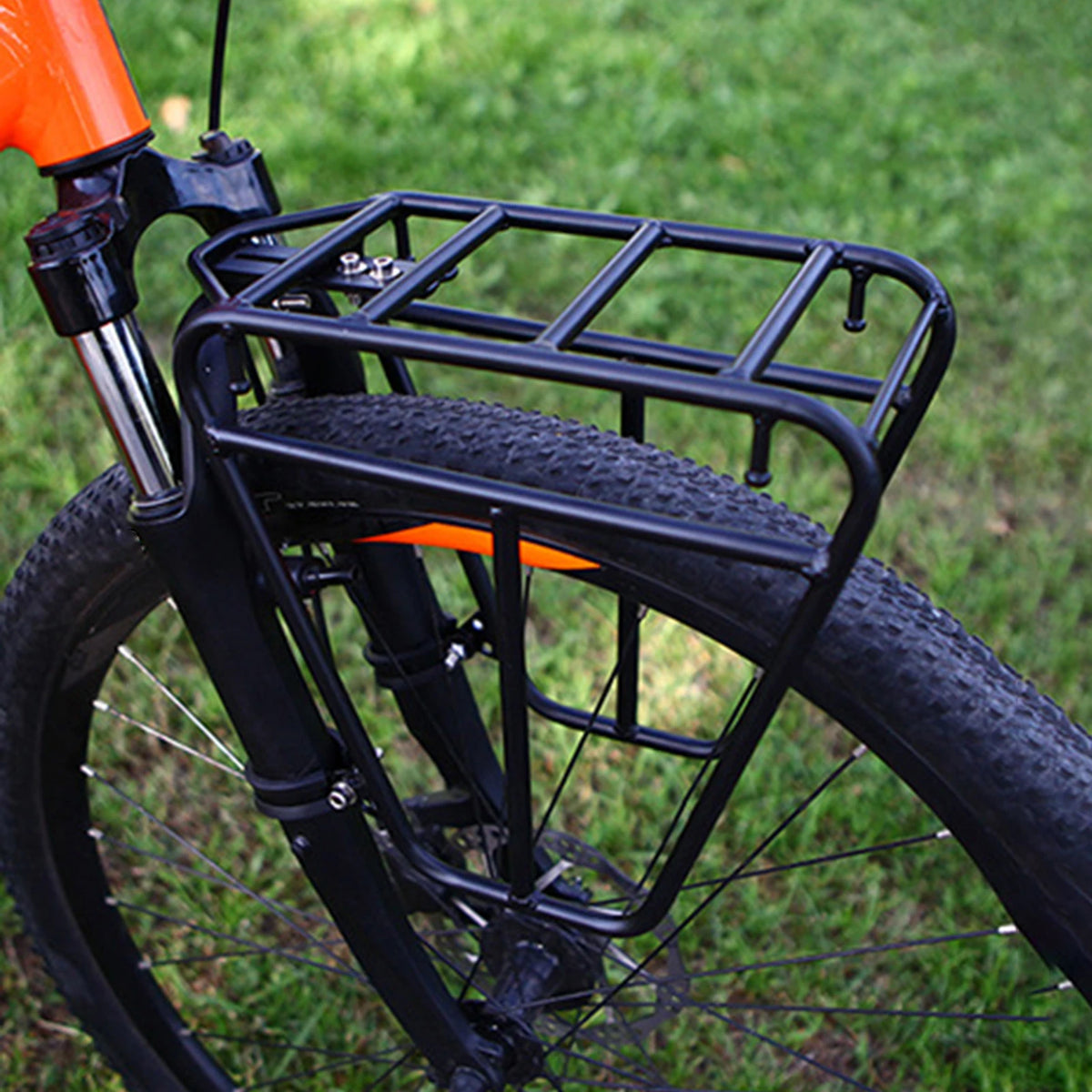 Bike Front Cargo Rack Steel Bicycle Front Fork Luggage Bracket Adjustable MTB Bike Side Mount Bag Stand For Cycling Accessories