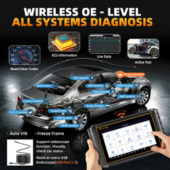 FOXWELL NT909 OBD2 Bidirectional Scan Tool ECU Coding All System Car Diagnostic Tools CANFD AutoAuth OBD2 Automotive Scanner