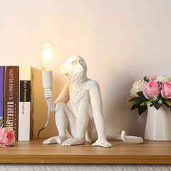Retro Monkey Wall Light Creative Resin Wall Lamp Sitting Monkey Hanging wall Shape Bedroom Study Home Decor Wall Table Lamp