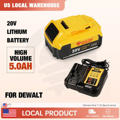 For Dewalt 20V Lithium Ion Battery 20V 5Ah Rechargeable Power Tools Lithium Ion Battery Replacement DCB206 DCB205 DCB204 DCB200
