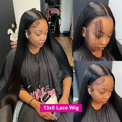 36 38Inch 13x6 13x4 HD Lace Front Human Hair Wigs Pre Plucked For Women Bone Straight Human Hair Lace Frontal Wigs 200 Density