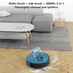 OKP Lidar Robot Vacuum Cleaner 3800Pa Power Suction , LiDAR Navigation Smart Home appliance, Self-Charging, for Pet Hair,Carpet