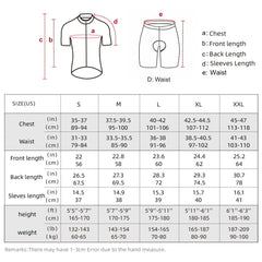 Men Breathable Quick Dry Comfortable Short Sleeve Jersey and Padded Shorts Cycle Clothing Set Riding Sportswear
